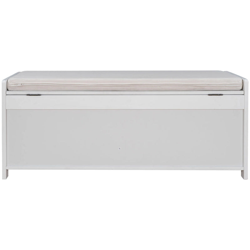 Storage Bench with 3 Shutter-Shaped Doors Cabinet