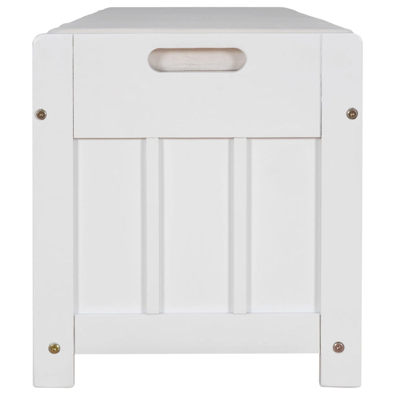 Storage Bench with 3 Shutter-Shaped Doors Cabinet