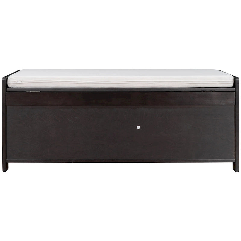 Storage Bench with 3 Shutter-Shaped Doors Cabinet