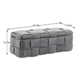 Storage Ottoman Bedroom End Bench, Upholstered Fabric