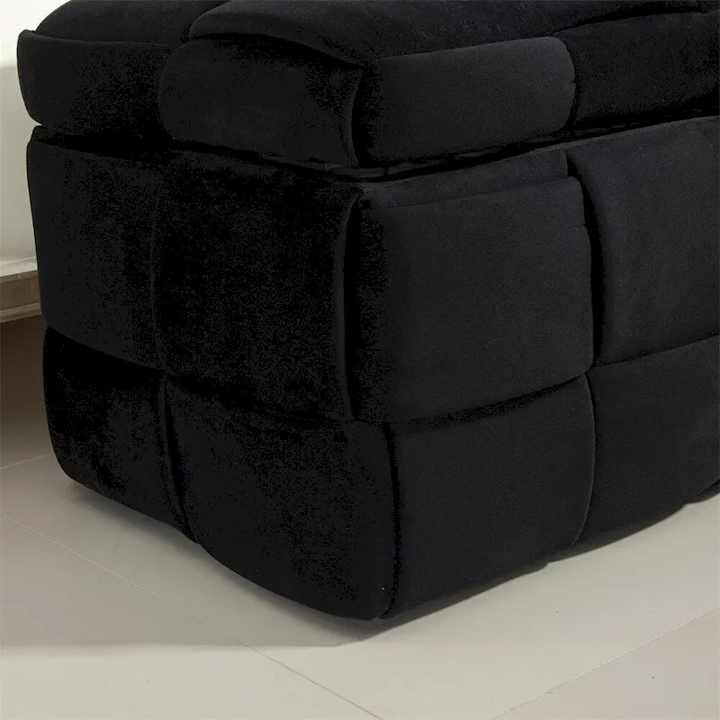 Storage Ottoman Bedroom End Bench, Upholstered Fabric