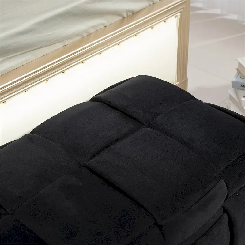 Storage Ottoman Bedroom End Bench, Upholstered Fabric