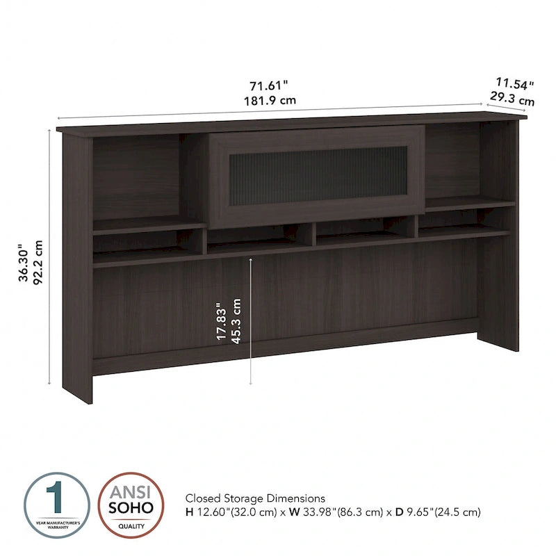 72W Desk Hutch