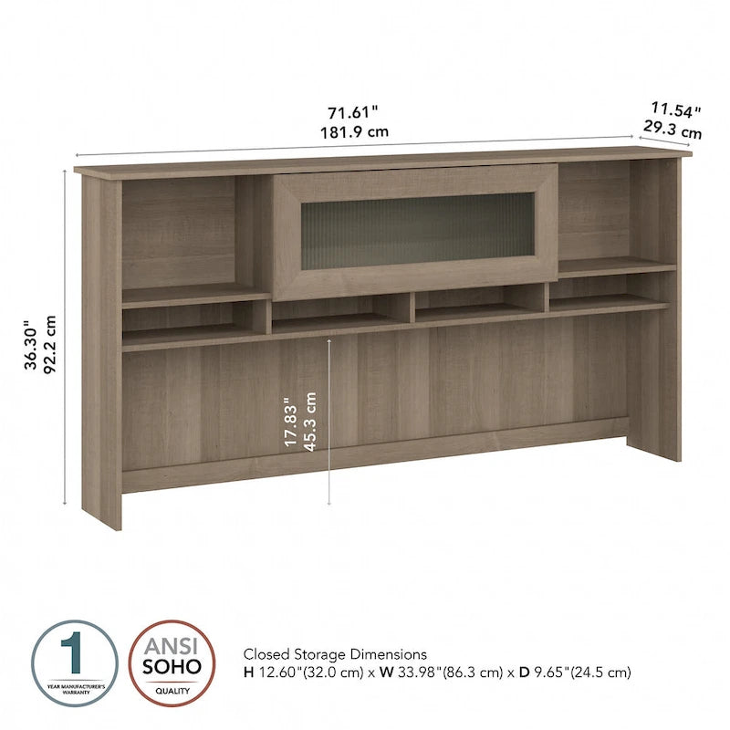 72W Desk Hutch