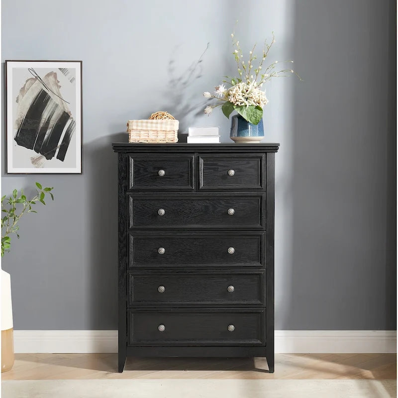 6-Drawer Dresser Cabinet with Chest of Drawers & Closet Organizer