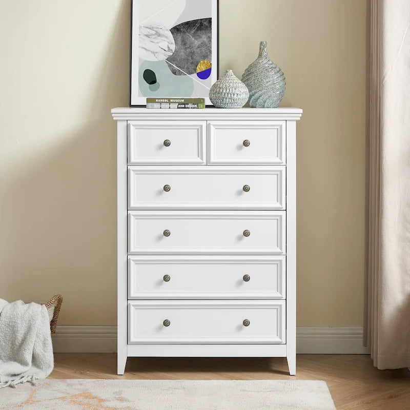 6-Drawer Dresser Cabinet with Chest of Drawers & Closet Organizer
