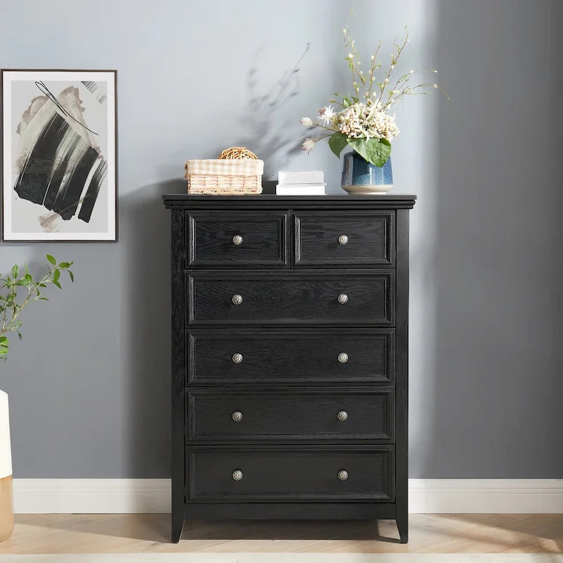6-Drawer Dresser Cabinet with Chest of Drawers & Closet Organizer