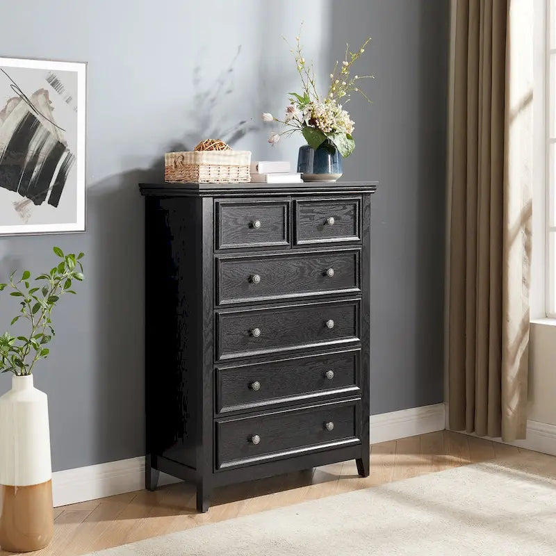 6-Drawer Dresser Cabinet with Chest of Drawers & Closet Organizer