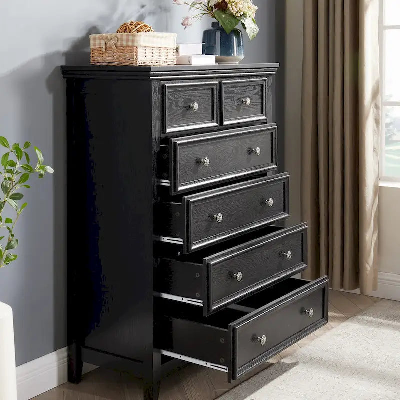 6-Drawer Dresser Cabinet with Chest of Drawers & Closet Organizer