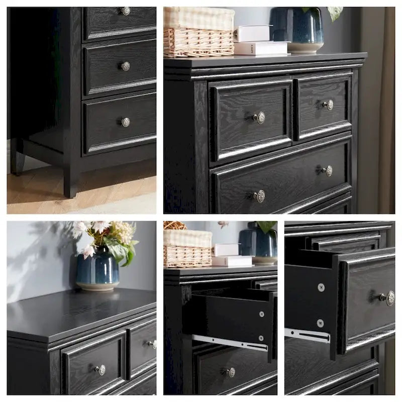 6-Drawer Dresser Cabinet with Chest of Drawers & Closet Organizer