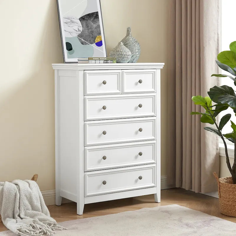 6-Drawer Dresser Cabinet with Chest of Drawers & Closet Organizer