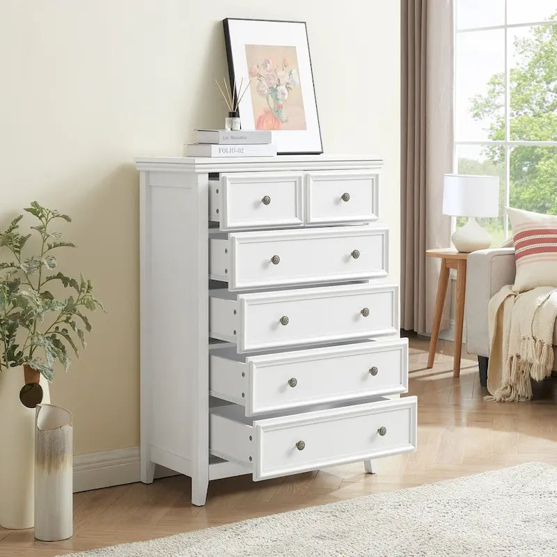 6-Drawer Dresser Cabinet with Chest of Drawers & Closet Organizer