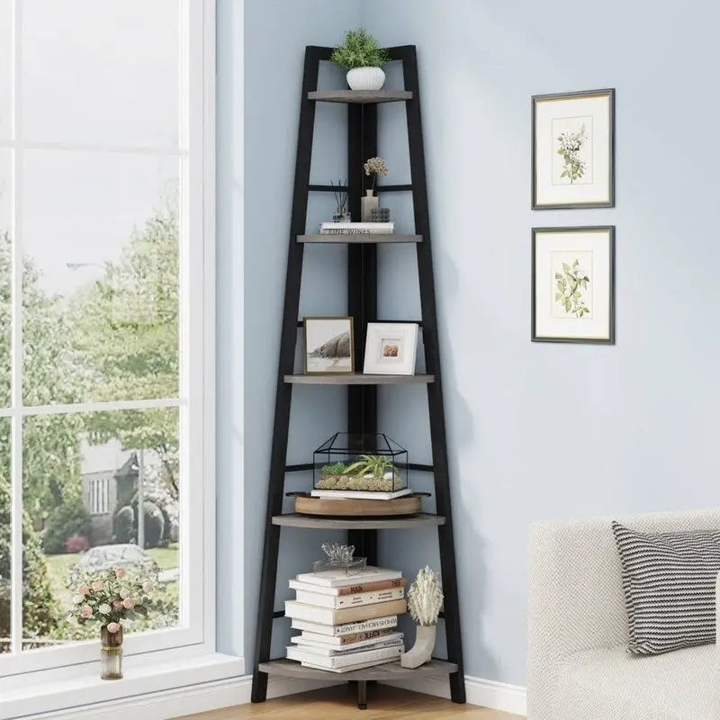 Tall Corner Bookshelf
