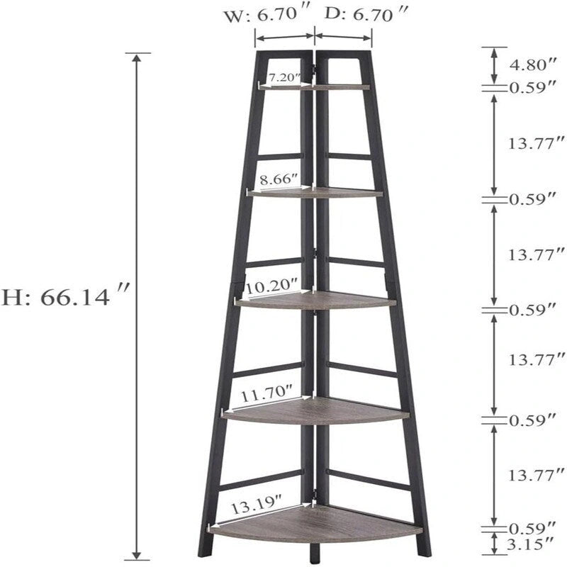Tall Corner Bookshelf