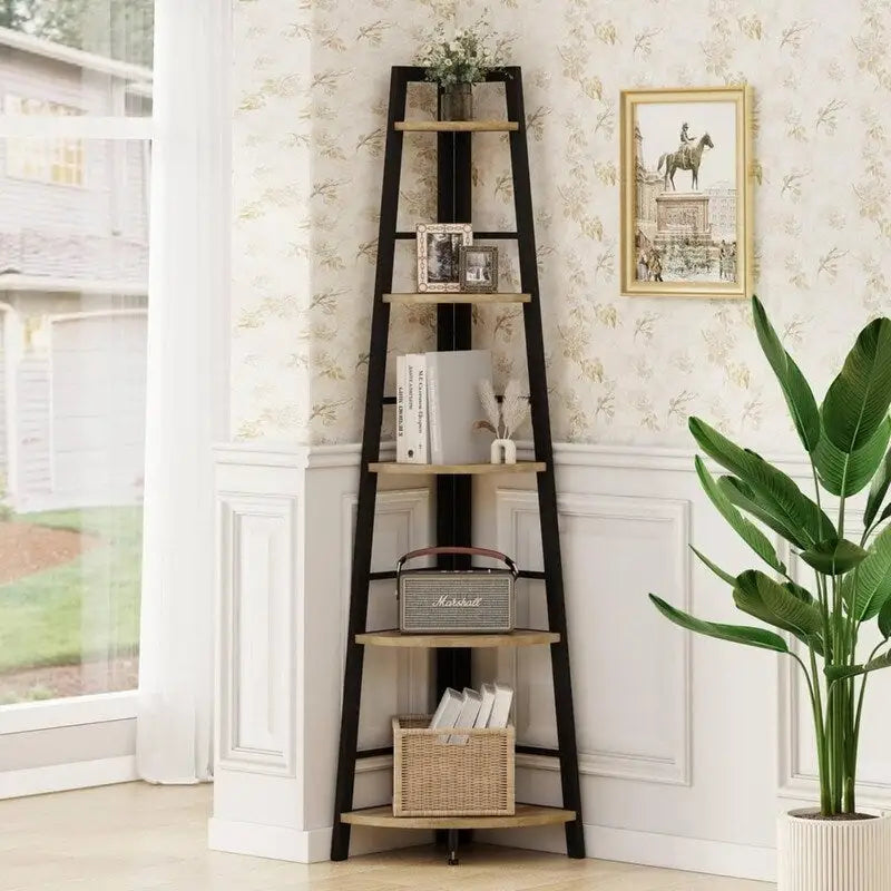 Tall Corner Bookshelf