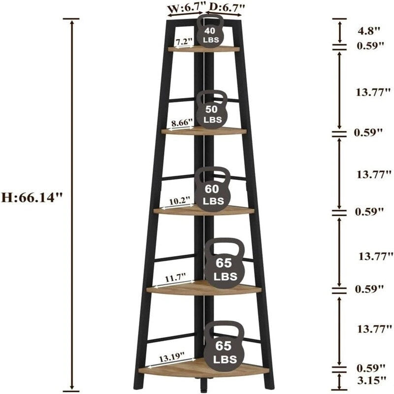Tall Corner Bookshelf