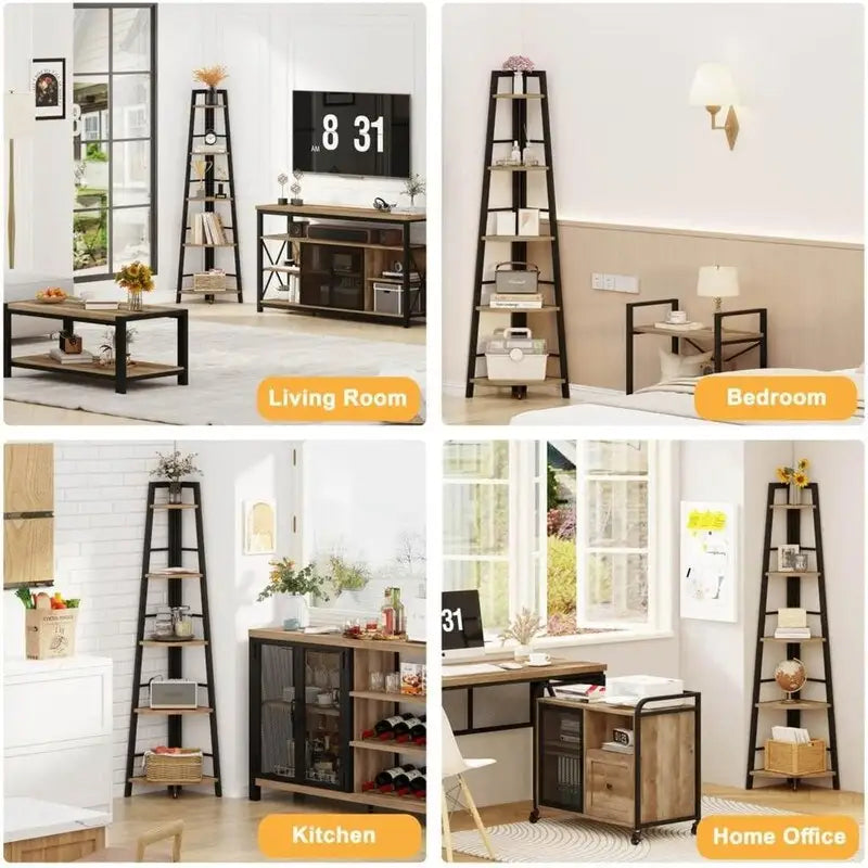 Tall Corner Bookshelf