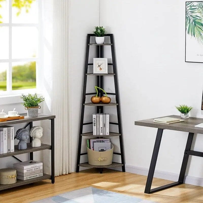 Tall Corner Bookshelf