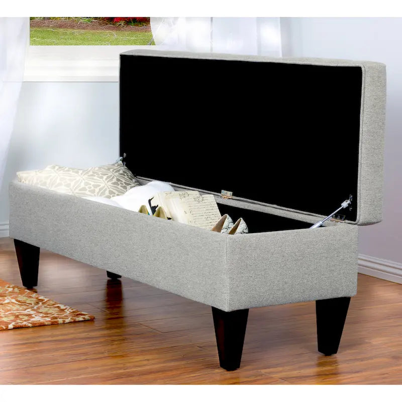 Brooke Corona Upholstered Button-tufted Wood Long Storage Bench