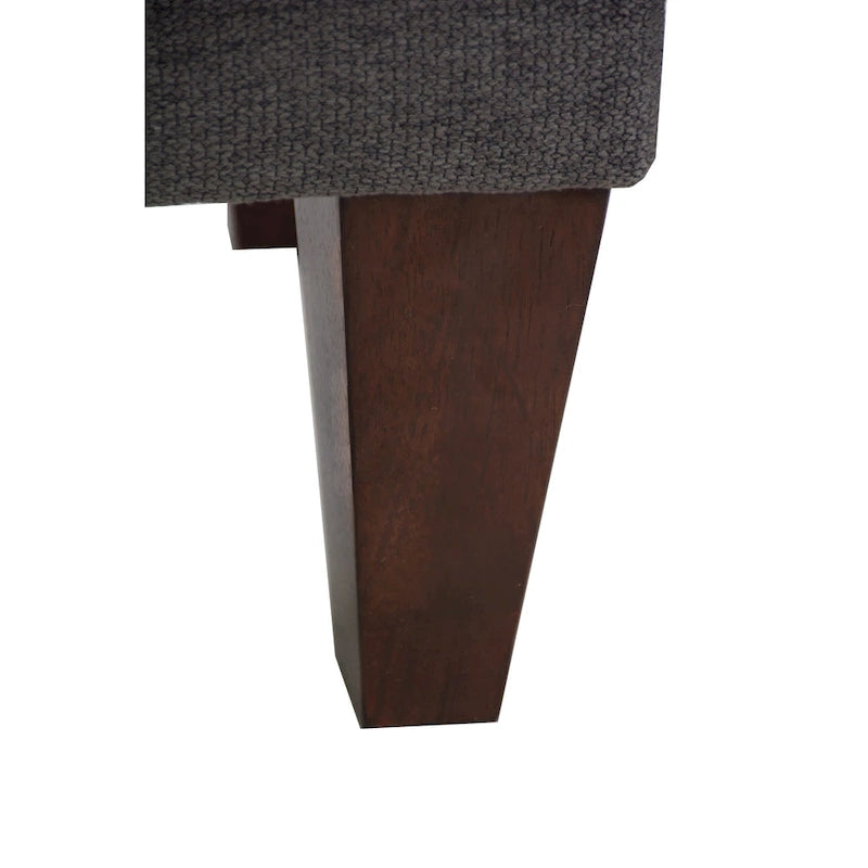 Upholstered Button-Tufted Wood Long Storage Bench