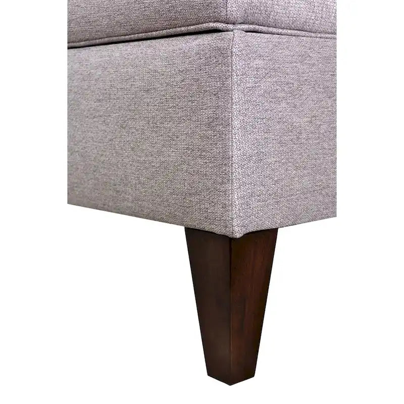 Upholstered Button-Tufted Wood Long Storage Bench