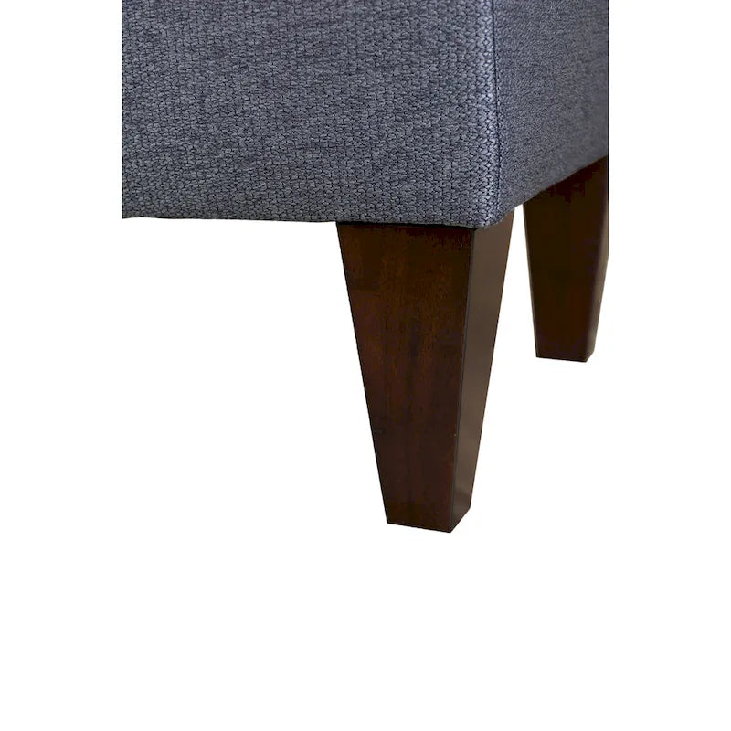 Upholstered Button-Tufted Wood Long Storage Bench