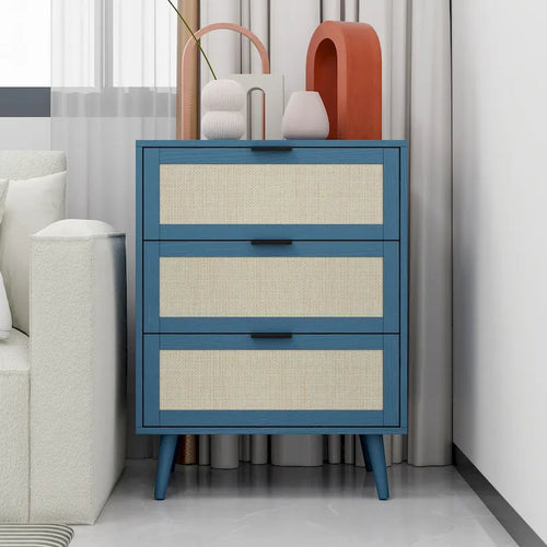 3 Drawer Rattan Cabinet for Bedroom & Living Room