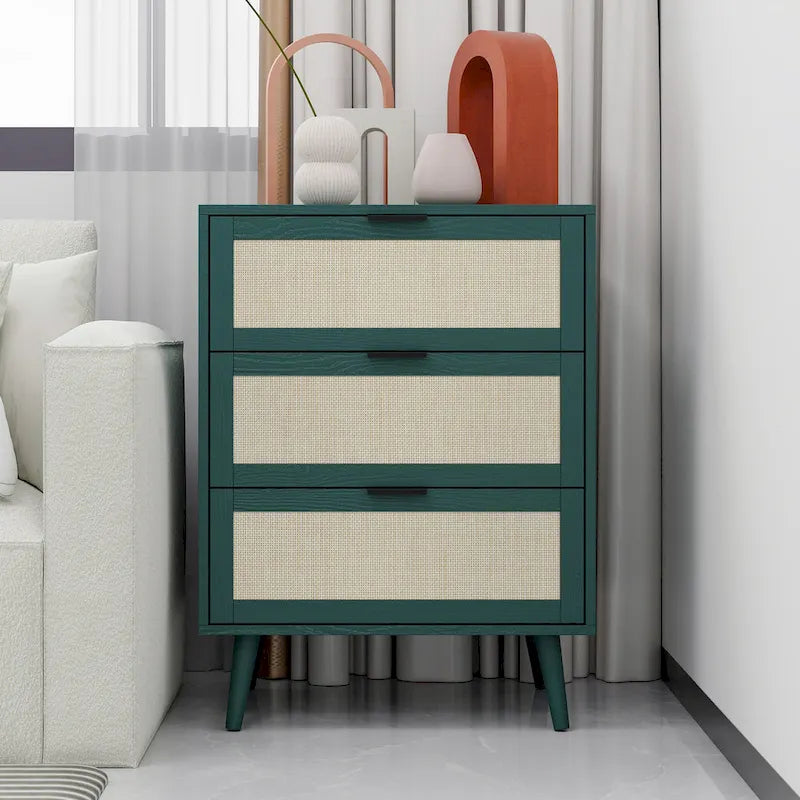 3 Drawer Rattan Cabinet for Bedroom & Living Room