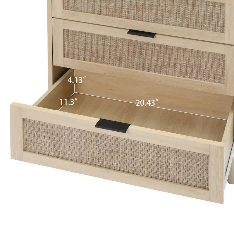 3 Drawer Rattan Cabinet for Bedroom & Living Room