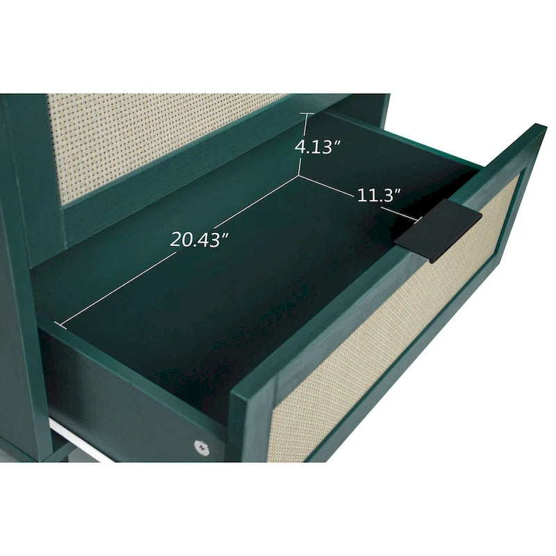 3 Drawer Rattan Cabinet for Bedroom & Living Room