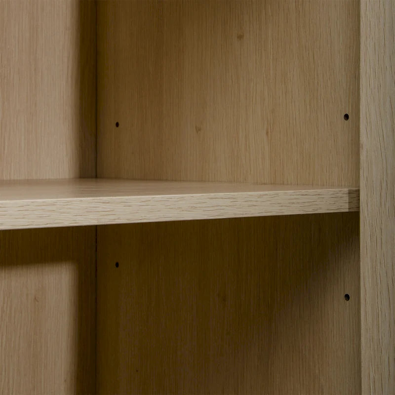 2-Door Accent Cabinet with Adjustable Shelf and Rattan Detail
