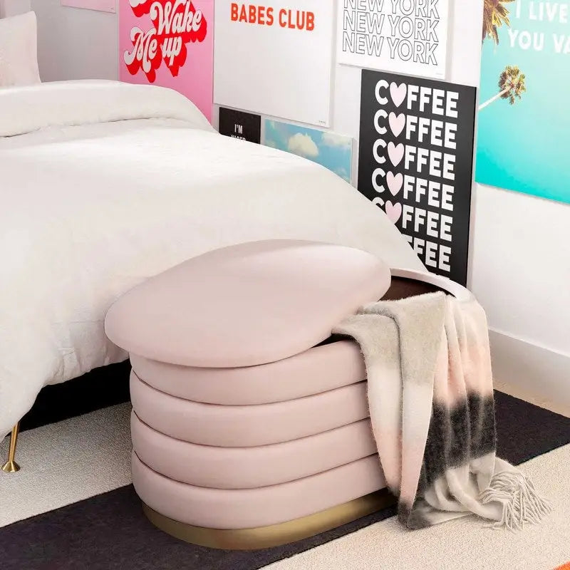 Velvet Storage Bench