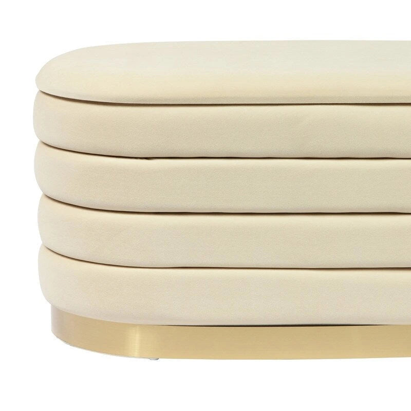 Velvet Storage Bench
