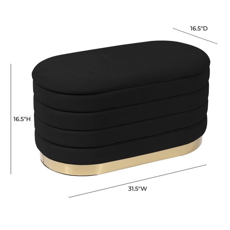 Velvet Storage Bench