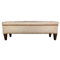 10-Button Tufted Upholstered Long Storage Bench Ottoman