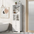 Tall Bathroom Storage Cabinet with Shelves and Doors - 23W x64H