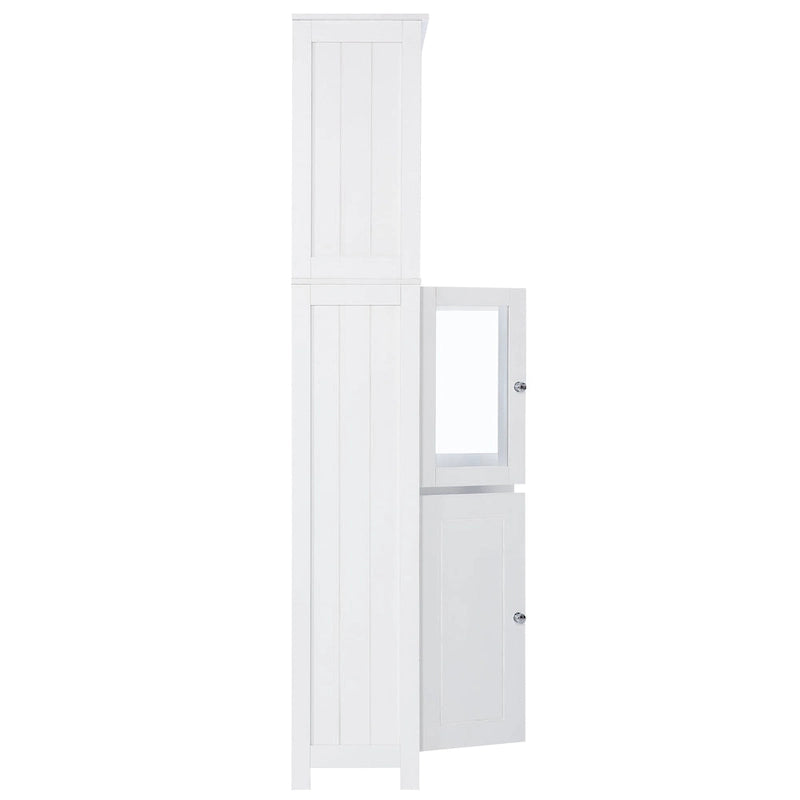 Tall Bathroom Storage Cabinet with Shelves and Doors - 23W x64H