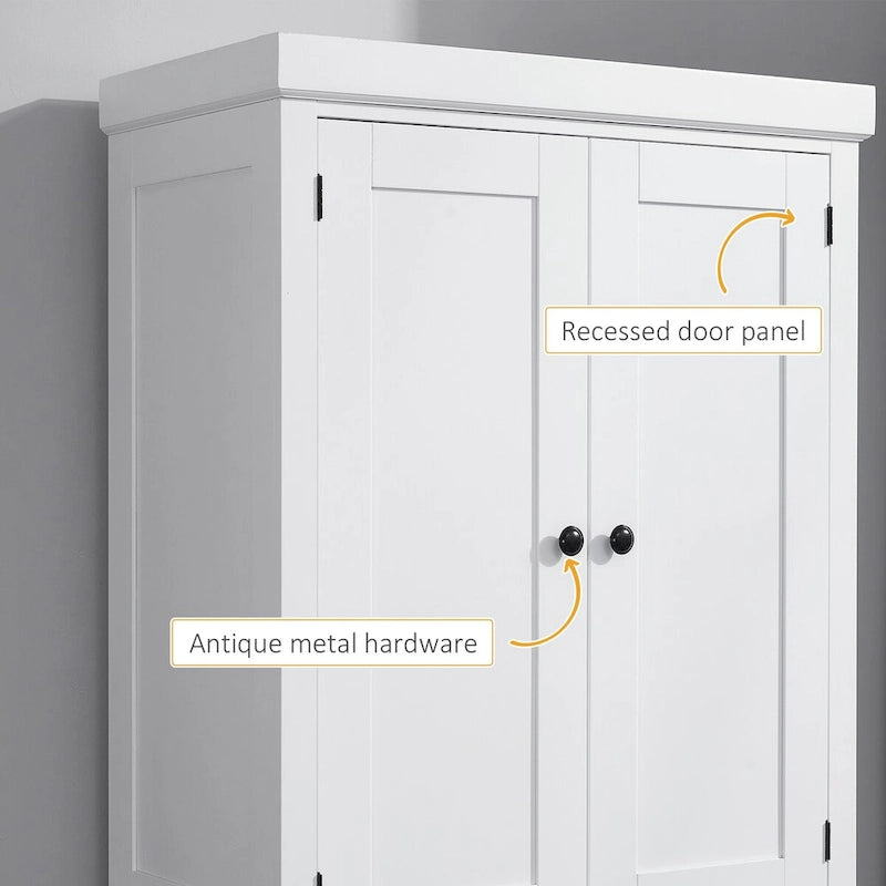 72" Freestanding Kitchen Pantry Cabinet with Adjustable Shelves & Drawers