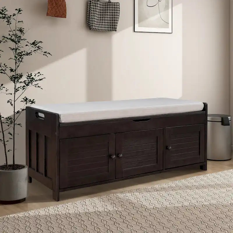43.5" Storage Bench with Linen Cushion