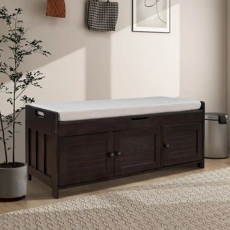 43.5" Storage Bench with Linen Cushion