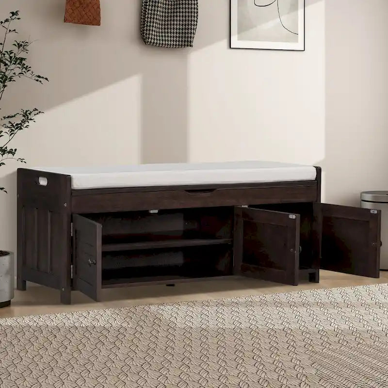43.5" Storage Bench with Linen Cushion