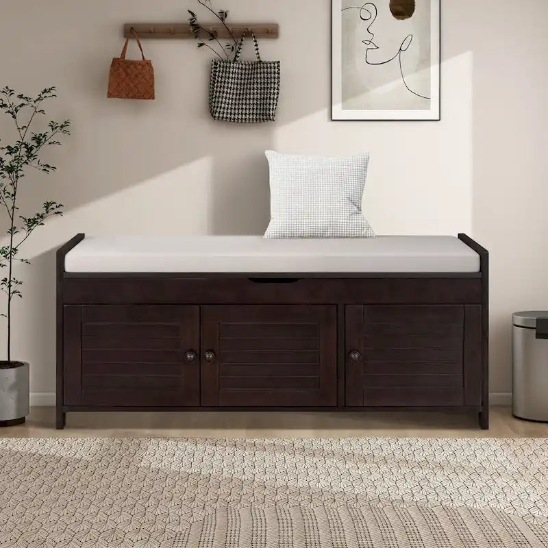 43.5" Storage Bench with Linen Cushion