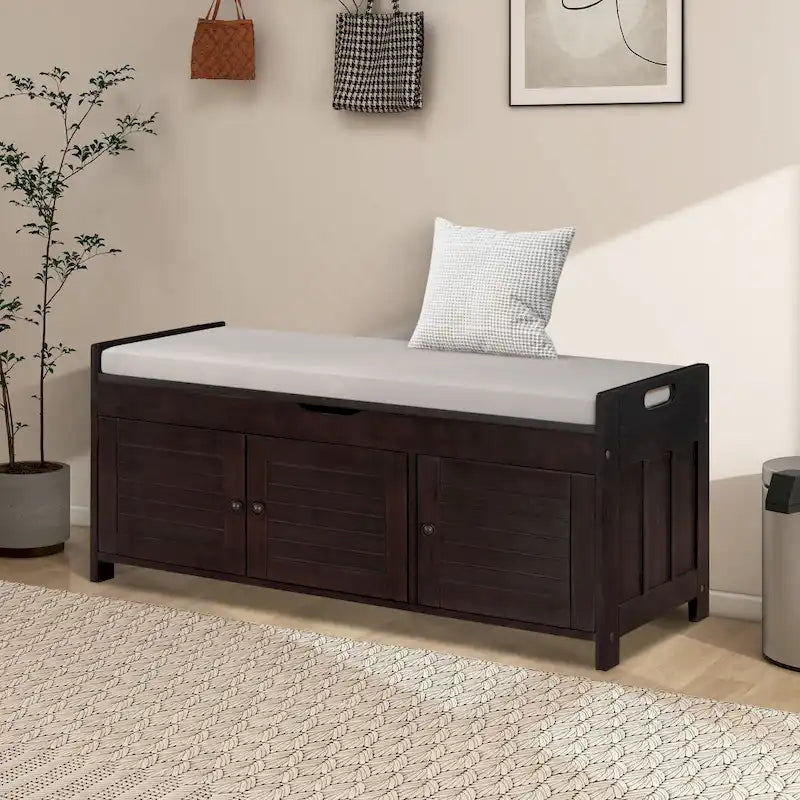 43.5" Storage Bench with Linen Cushion