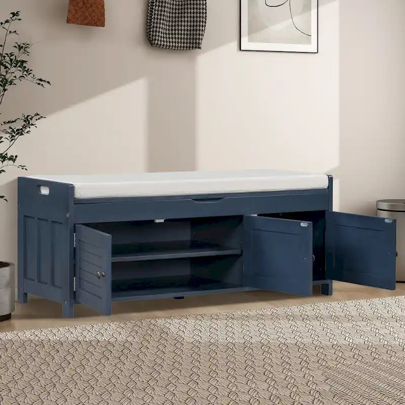 43.5" Storage Bench with Linen Cushion