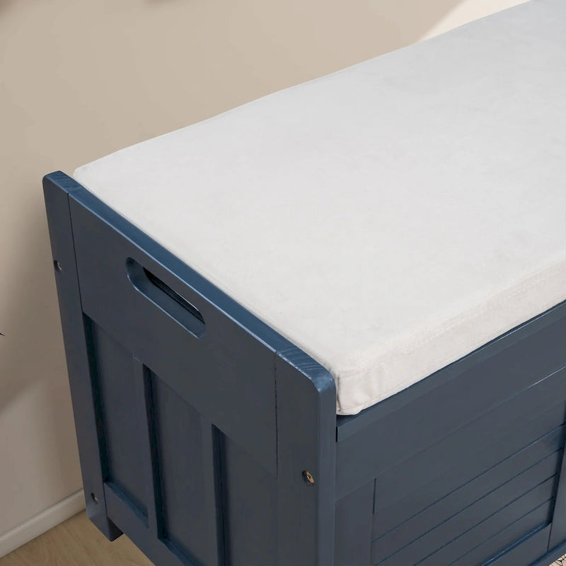 43.5" Storage Bench with Linen Cushion