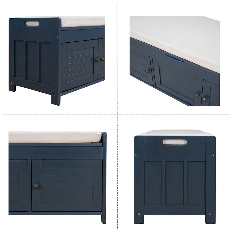 43.5" Storage Bench with Linen Cushion