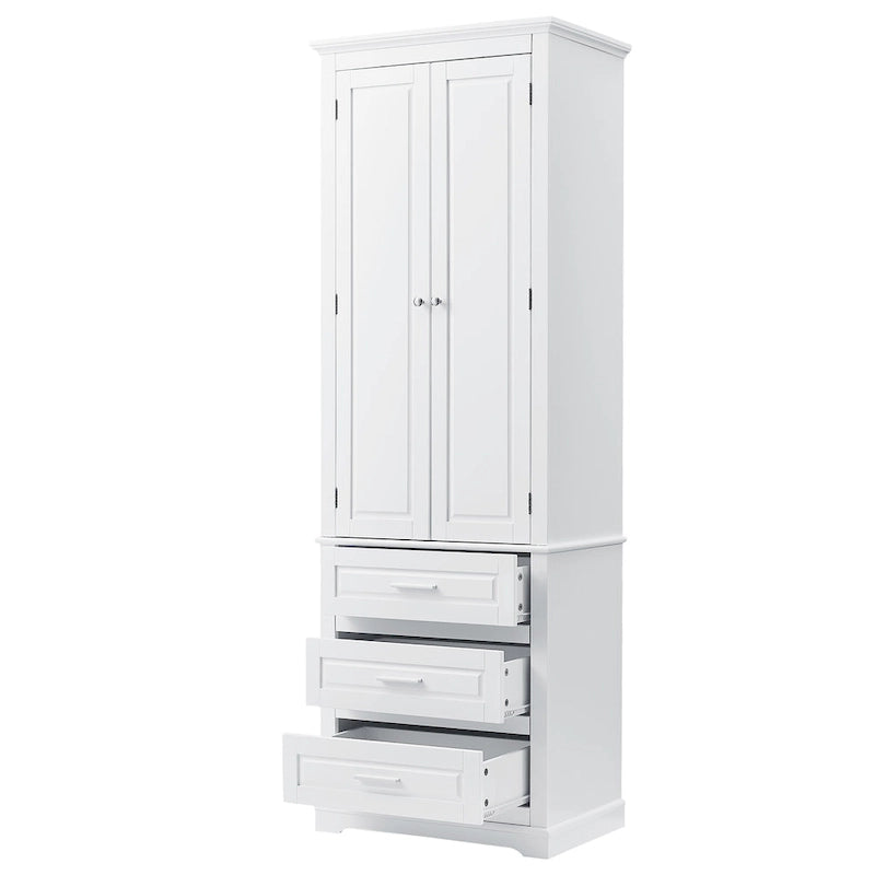Tall Storage Cabinet with Three Drawers