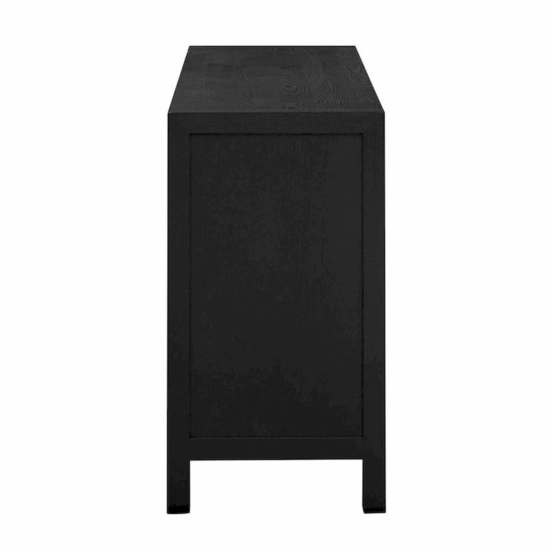 4-Door Sideboard with Radiating Line Pattern Doors
