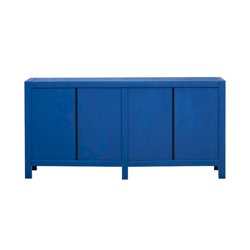 4-Door Sideboard with Radiating Line Pattern Doors