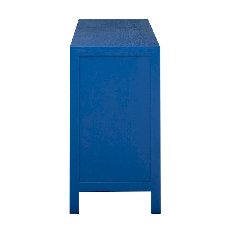 4-Door Sideboard with Radiating Line Pattern Doors